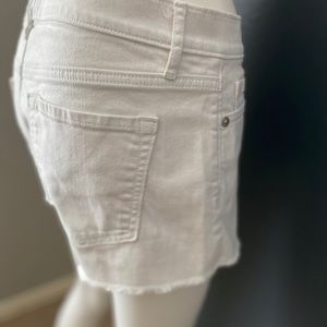 LOFT White Cut-off Shorts